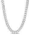 DELMAR STERLING SILVER CURB LINK CHAIN NECKLACE