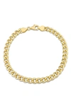 DELMAR 18K GOLD PLATED CURB LINK CHAIN BRACELET