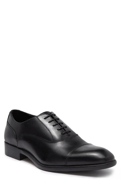 Vittorio Russo Irvin Cap Toe Leather Oxford In Black