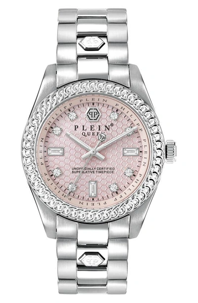 Philipp Plein Queen Bracelet Watch, 36mm In Pink/silver