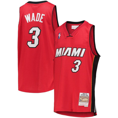 Mitchell & Ness Kids' Youth  Dwyane Wade Red Miami Heat 2005/06 Hardwood Classics Swingman Jersey