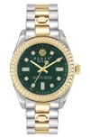 Philipp Plein Plein Heaven Crystal Watch In Yellow Gold/ Steel
