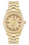 Philipp Plein Queen Bracelet Watch, 36mm In Yellow Gold