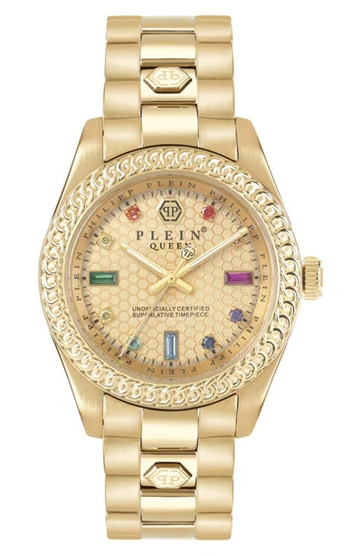 Philipp Plein Queen Bracelet Watch, 36mm In Yellow Gold