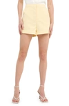 Endless Rose Tailored High Waist Shorts In Yellow