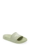 The North Face Base Camp Iii Slide Sandal In Tea Green/ Tnf White
