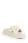 Vagabond Shoemakers Courtney Cross Strap Sandal In Off White