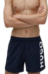 Hugo Boss Abas Swim Trunks In Dark Blue
