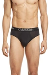 Calvin Klein Luxe 3-pack Stretch Pima Cotton Briefs In Black
