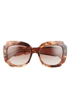 Prada Havana 52mm Gradient Geometric Sunglasses In Havana