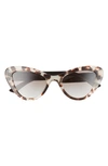 Prada Women's Cat Eye Sunglasses, 52mm In Brown