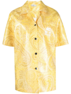 Etro Nylon Printed Shirt Women In Yellow & Orange
