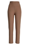 Eileen Fisher High Waist Ankle Slim Pants In Barly