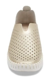 Ilse Jacobsen Tulip 139 Perforated Slip-on Sneaker In Platin Fabric