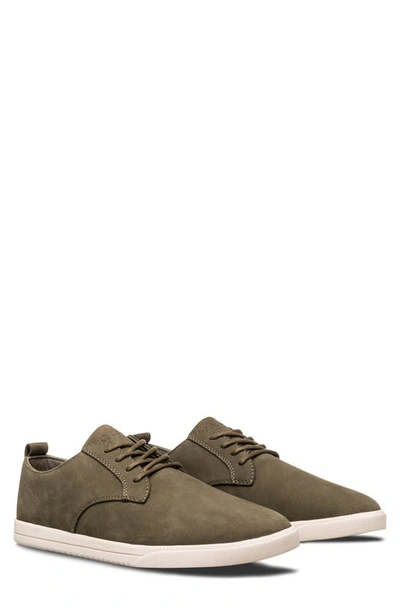 Clae Ellington Sneaker In Olive Nubuck