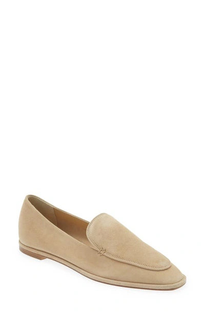 Aeyde Tuva Suede Loafers In Latte