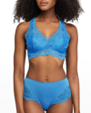 Fleur't Belle Epoque Lace-trim Briefs In Malibu