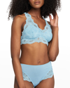 Fleur't Belle Epoque Lace T-back Bralette In Skylight