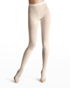 Wolford Opaque Merino Wool Tights In Ecrue