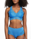 Fleur't Belle Epoque Lace T-back Bralette In Malibu