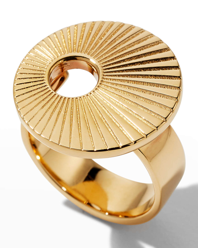 Soko Jua Open Statement Ring In Gold