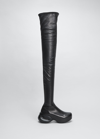 GIVENCHY G LAMBSKIN OVER-THE-KNEE CLOG BOOTS
