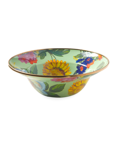 Mackenzie-childs Flower Market Breakfast Bowl In Green
