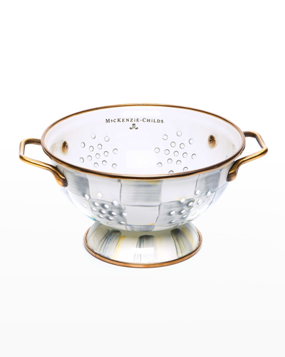 MACKENZIE-CHILDS STERLING CHECK SMALL COLANDER