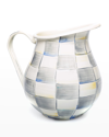 Mackenzie-childs Mackenzie Childs Sterling Check Enameled Steel 3-quart Pitcher
