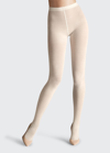 Wolford Opaque Merino Wool Tights In Ecrue