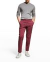 Incotex Men's Tapered Cotton Pants In Garnet