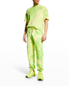 Marcelo Burlon County Of Milan Kaleidoscope Wings-print Track Pants In Green Lime