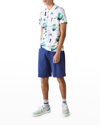 Lacoste Stretch Solid Regular Fit Drawstring Shorts In Hjd Heather Cosmic