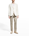 BRIONI MEN'S SINGLE-BREASTED LINEN BLAZER