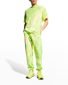 Marcelo Burlon County Of Milan Kaleidoscope Wings Print T-shirt In Green Lime