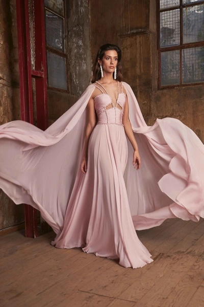 Tony Ward Cape Dress Gown