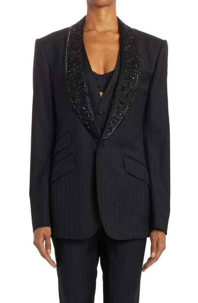 Dolce & Gabbana Shawl-lapel Single-breasted Blazer In Schwarz