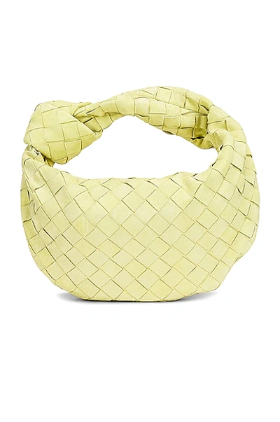 Bottega Veneta Jodie Mini Intrecciato Knot Hobo Bag In Lemon Washed & Gold