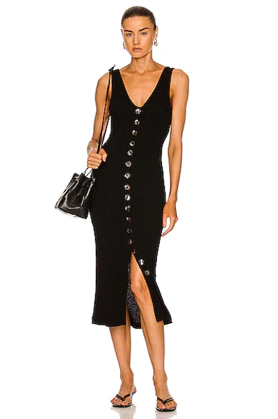 enza costa black dress ENZA COSTA Size XS Black Viscose Blend Ribbed Sleeveless Dress – Sui  Generis Designer Consignment main image 0