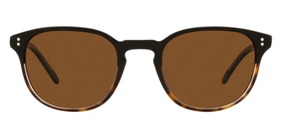 Oliver Peoples Fairmont 0ov5219s 172257 Round Polarized Sunglasses In Brown