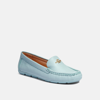 Coach Marley Leather Drivers In Light Teal