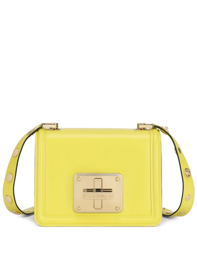 Dolce & Gabbana Twist-lock Crossbody Bag In Yellow