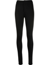 Saint Laurent Concealed Buttoned Trousers In Schwarz