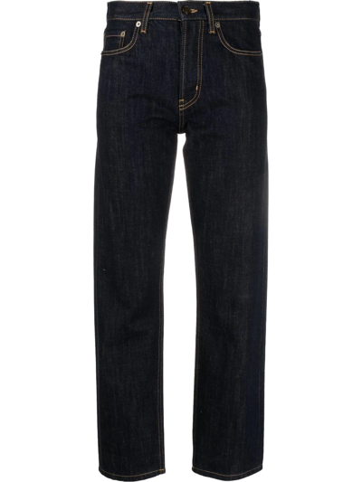 Saint Laurent Venice Cotton Denim Slim Fit Jeans In Blue