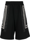 Versace La Greca Bermuda Shorts In Black