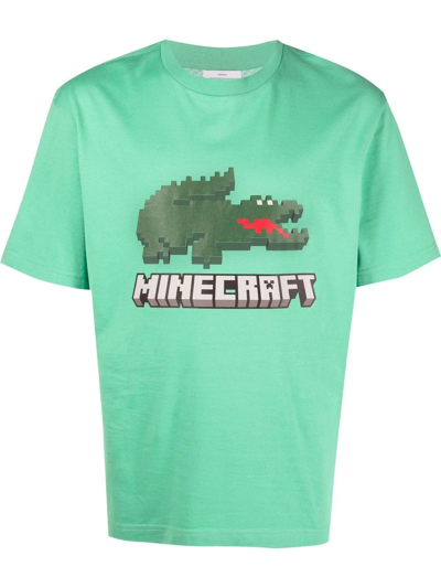 Lacoste Minecraft Organic-cotton T-shirt In Clover Green