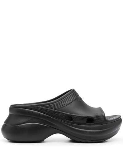 Balenciaga X Crocs Moulded-rubber Platform Slides In 1000