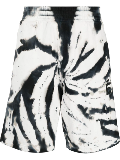 Etudes Studio Tie-dye Printed Shorts In Organic Cotton