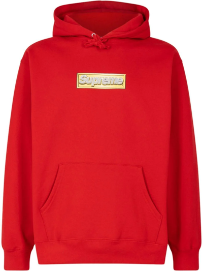 Supreme Bling Box Logo Hoodie In Rot