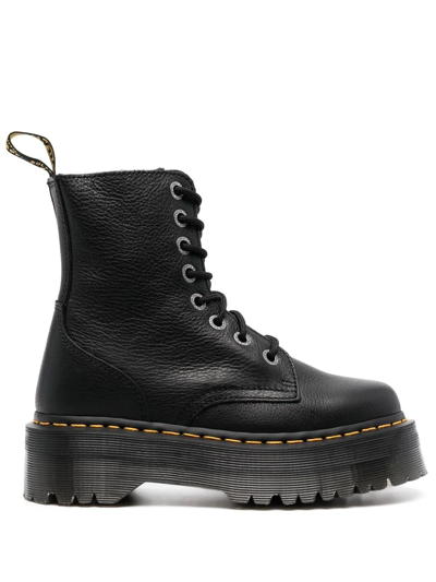 DR. MARTENS JADON III PISA-LEATHER PLATFORM BOOTS